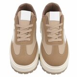 Kaki bruine lage sneaker Ceyla_