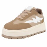 Kaki bruine lage sneaker Ceyla_