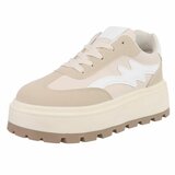 Beige lage sneaker Ceyla_