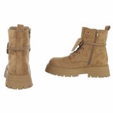 Kaki bruine suede boot Gilda_