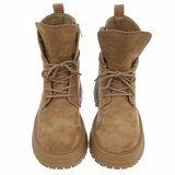 Kaki bruine suede boot Gilda_