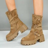 Kaki bruine suede boot Funda_