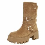 Kaki bruine suede boot Funda_