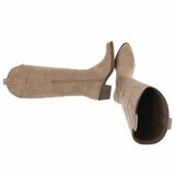 Hoge kaki bruine suede western-biker laars Cheryl_