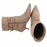 Kaki bruin daimen enkellaarsje Mandy_