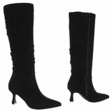 Hoge zwarte suede laars Clarissa_