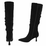 Hoge zwarte suede laars Clarissa_