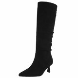Hoge zwarte suede laars Clarissa_