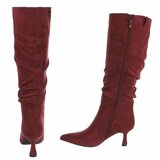 Hoge bordeaux suede laars Clarissa_