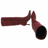Hoge bordeaux suede laars Clarissa_