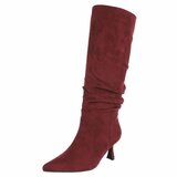 Hoge bordeaux suede laars Clarissa_