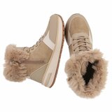 Kaki bruine daimen winterboot Dietie_