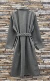 Elegante grijze 3-4 jas in wolmix_