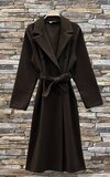 Elegante bruine 3-4 jas in wolmix_