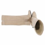 Hoge beige suede laars met omslag Calista_