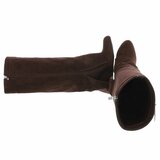 Hoge bruine suede laars met omslag Calista_