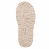 Beige suede lage winter mule Linda_