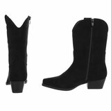 Zwart daimen biker/western boot Arciela_