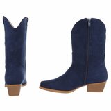 Donker blauwe daimen biker/western boot Arciela_