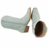 Licht groene daimen biker/western boot Arciela_