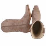 Kaki bruine daimen biker/western boot Arciela_