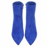Saffier blauw daimen enkellaarsje Adiva_