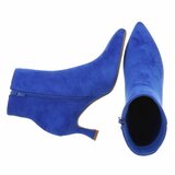 Saffier blauw daimen enkellaarsje Adiva_