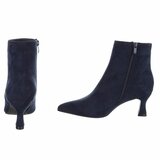 Donker blauw daimen enkellaarsje Adiva_