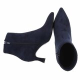 Donker blauw daimen enkellaarsje Adiva_