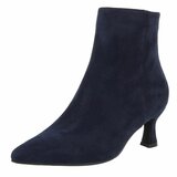 Donker blauw daimen enkellaarsje Adiva_