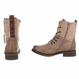 Kaki bruine boot Christien_