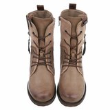 Kaki bruine boot Christien_