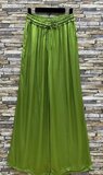 Olijf groene broek in satin_