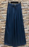 Petrol blauwe broek in satin_