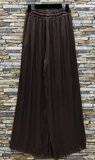 Maroon bruine broek in satin_