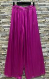 Mauve broek in satin_