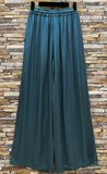 Teal blauwe broek in satin_