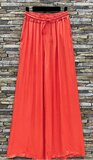 Pantalon rouge corail en satin_
