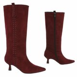 Hoge bordeaux suede laars Carlien_