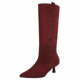 Hoge bordeaux suede laars Carlien_