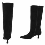 Hoge zwarte suede laars Carlien_