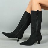 Hoge zwarte suede laars Carlien_