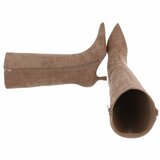 Hoge kaki bruine suede laars Carlien_