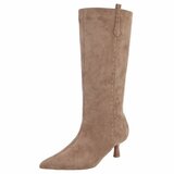 Hoge kaki bruine suede laars Carlien_