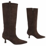 Hoge bruine suede laars Carlien_