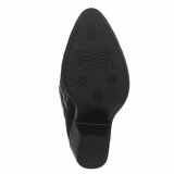 Hoge zwarte suede western-biker laars Charis_
