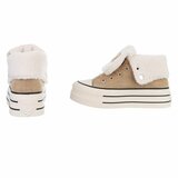 Kaki bruine hoge winter sneaker Charella_