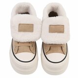 Kaki bruine hoge winter sneaker Charella_