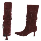 Bordeaux midi suede laars Caprice_