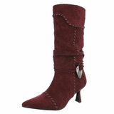 Bordeaux midi suede laars Caprice_